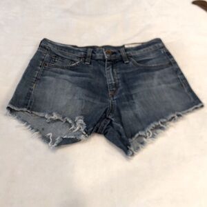 Rag & Bone Delancey Distressed Cut Off Denim jean shorts pockets raw hem SZ 25”